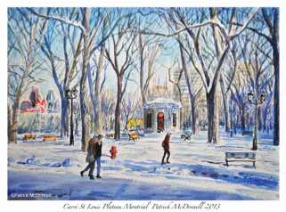 Park St Louis winter watercolor