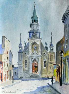 Notre Dame de Bon Secours Watercolor